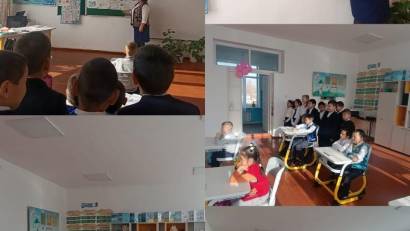 1-4 сынып оқушылары  арасында "Күзгі демалыс- қауіпсіз уақыт" тақырыбында қауіпсіздік сабағы 